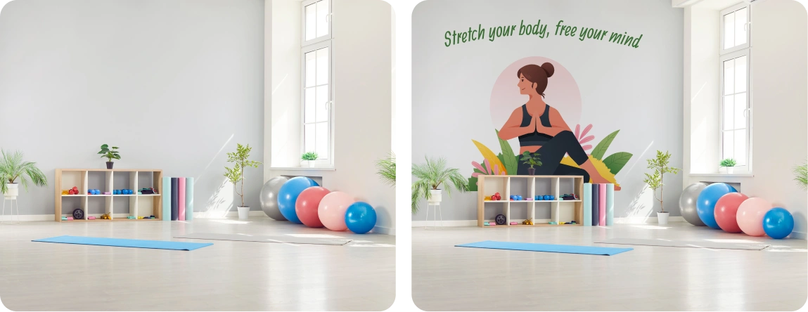 Yoga Studio | Plaster – Meditation Wall Graphic